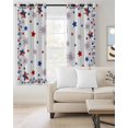 thumbnail image 2 of Independence Day Blackout Curtains for Bedroom Living Room Darkening Curtains 63 Inches Long 4th of July Blue Red Star Fireworks Window Curtain 2 Panels Set Window Treatment Grommet Drapes 52"x63", 2 of 9