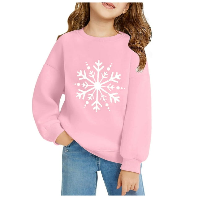Chandail en Molleton pour Enfants Garçons Manches Longues Chandail en Molleton Imprimé Col Rond Chandail Vêtements d'Automne Chandails en Molleton Preppy pour Filles 8-10 Ans