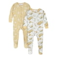 thumbnail image 1 of Pijamas enterizos con pies para niña bebé, paquete de 2, Gerber, talla 4T, estampado floral, 1 of 5