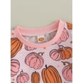 thumbnail image 5 of Wassery 2Pcs Toddler Boys Girls Fall Clothes Baby Halloween Outfits Long Sleeve Pumpkin Pattern Sweatshirt + Pants Set 0-3 Years, 5 of 8
