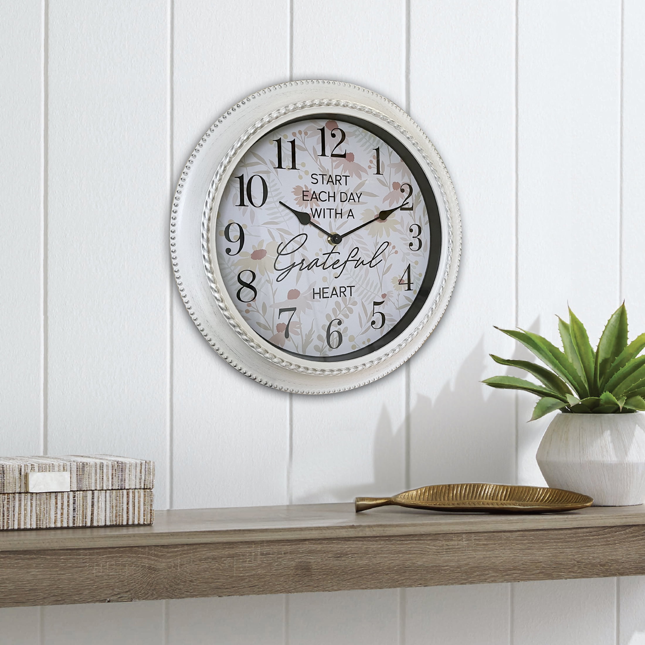 Mainstays Contemporary 12 in Farmhouse Wall Clocks