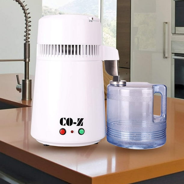 CO-Z Distillateur d'eau purificateur d'eau, machine à eau distillée en  acier inoxydable de 4 l avec arrêt automatique, kit de distillation d'eau  pour