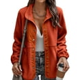 thumbnail image 1 of REDHOTYPE Women's Button Long Sleeve Brushed Jacket Coats with Pockets, 1 of 4