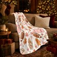 thumbnail image 3 of Autumn Football Maple Leaf Pattern Fall Thanksgiving, Cozy Friendship Quote Scene, Warm Flannel Blanket for Living Room and Reading Nook, Art Lovers Thanksgiving Gift, Festive Home Decor, 3 of 8