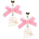 thumbnail image 4 of Bunny Dangle Earrings Rabbit Shape Chic Jewelry For Easter Parties Multi 4X3.5CM Fashion Accessory 1 Pair, 4 of 5