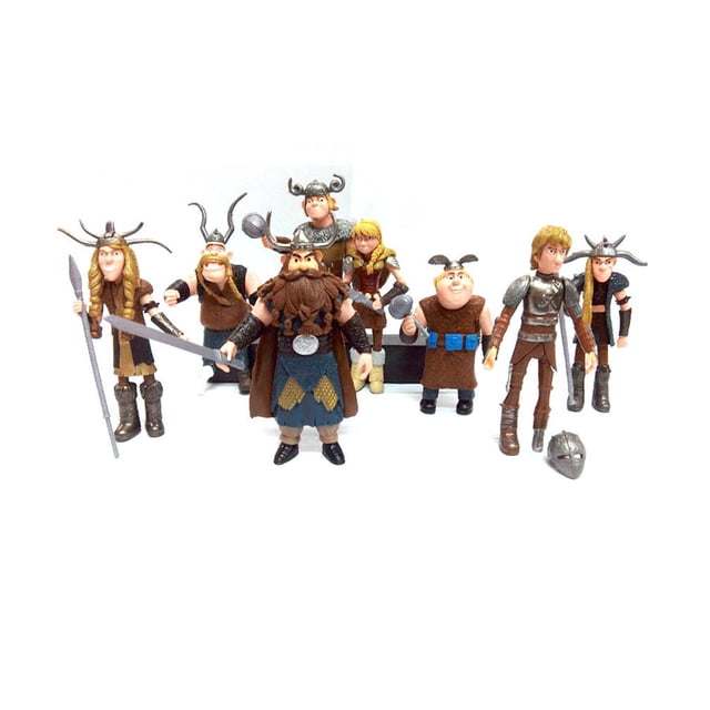 Colección de juguetes para figuras Cómo entrenar a tu dragón, 8 piezas de 10 a 13 cm