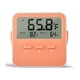 thumbnail image 4 of Cateissary Termómetro -50-70 ℃ ℃/℉ Sensor de higrómetro electrónico Medidor de temperatura y humedad portátil con Hogar Naranja Type2 NO2, 4 of 6