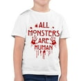 thumbnail image 4 of Gubotare Kid Toddler Boy Girl Halloween Pumpkin Shirt Short Sleeve Pumpkin Face Tshirt for Kids Cotton Tops Toddler Graphic Tees (Brick Red,10-11 Years), 4 of 5
