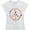 White, variant on Beautiful Flowers Peace Symbol Graphic Design Printed Women's T-Shirt
