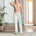 thumbnail image 6 of Lsque Gold Lines Marble Watercolor Print Men's Pajama Pants, Lounge Pant - Comfortable Home Wear,Elastic Waistband, Stylish Design-X-Large, 6 of 9