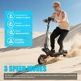 thumbnail image 5 of Electric Scooter Adults 1600 W Motor 50 Miles Long Range & 40 MPH Top Speed 48V 27AH Battery Kick Scooter with Detachable Seat 10" Off Road Tire Folding E-Scooter for Commuter Outdoor, 5 of 8