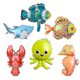 thumbnail image 2 of Rl Ocean World Theme Decoración Mar Animal Foil Globos Cumpleaños Pa-color:d, 2 of 4