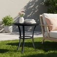 thumbnail image 3 of Ktaxon Round Metal Side Table 20" Outdoor End Table 3-Leg Patio Coffee Table for Indoor Outdoor Garden, Black, 3 of 8