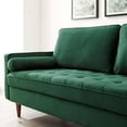 thumbnail image 6 of Contemporary Modern Urban Designer Living Room Lounge Club Lobby Sofa, Velvet Fabric, Green, 6 of 6