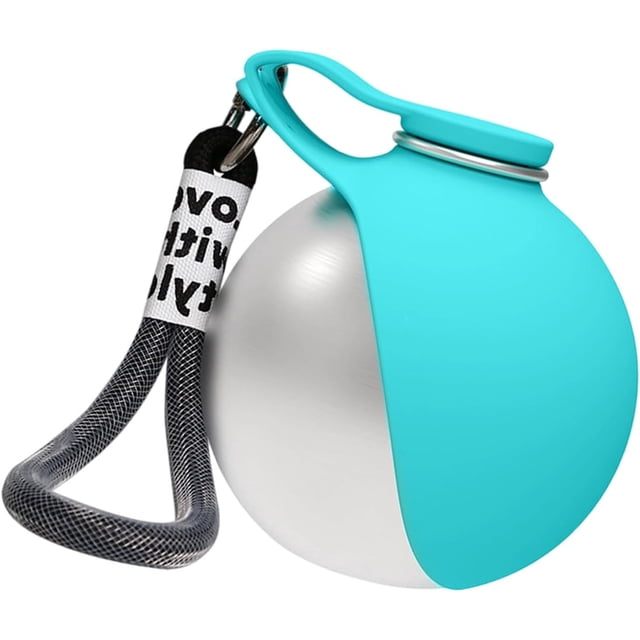 Botella de agua de acero inoxidable para perros, ideal para viajes | Dispensador de bebidas portátil a prueba de fugas para mascotas con recipiente de silicona plegable