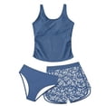thumbnail image 3 of Gunia Teen Girls Swimsuits With Shorts 3 Piece Swimming Separate Style Patterned Beach Split Swimsuit Large Sized Bathing Suit 11-12 Years, 3 of 4