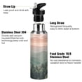 thumbnail image 3 of Yayeee 20oz Double Wall Stainless Steel Water Bottle with Flip Straw, Mountains at Dawn, 3 of 7