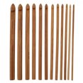 thumbnail image 3 of Farfi 12Pcs/Set 3-10mm Bamboo Handle Crochet Hooks Scarf Sweater Knitting Needles, 3 of 10