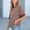 Brown, variant on Women's Casual Blouse, Striped Print Short Sleeve Top with Pocket, Round Neck Lightweight Shirt for Everyday Wear