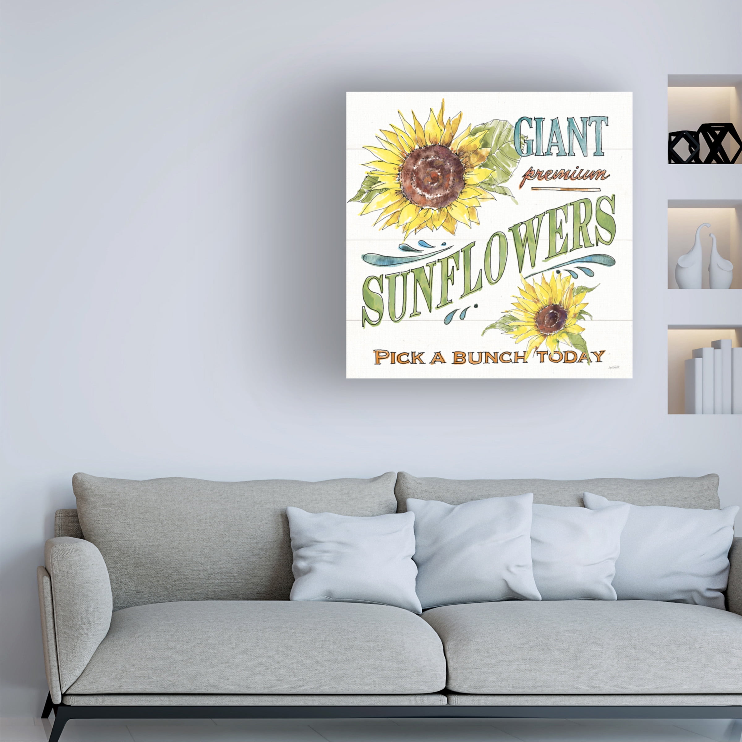 Anne Tavoletti 'Sunflower Fields IV' Canvas Art