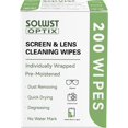 thumbnail image 1 of SOLWST Optix Lens Cleaning Wipes - 200 Pre-Moistened, Individually Wrapped Wipes for Eyeglasses, Camera Lenses, Tablets, Phones, Computer Screens, and Other Surfaces, 1 of 8