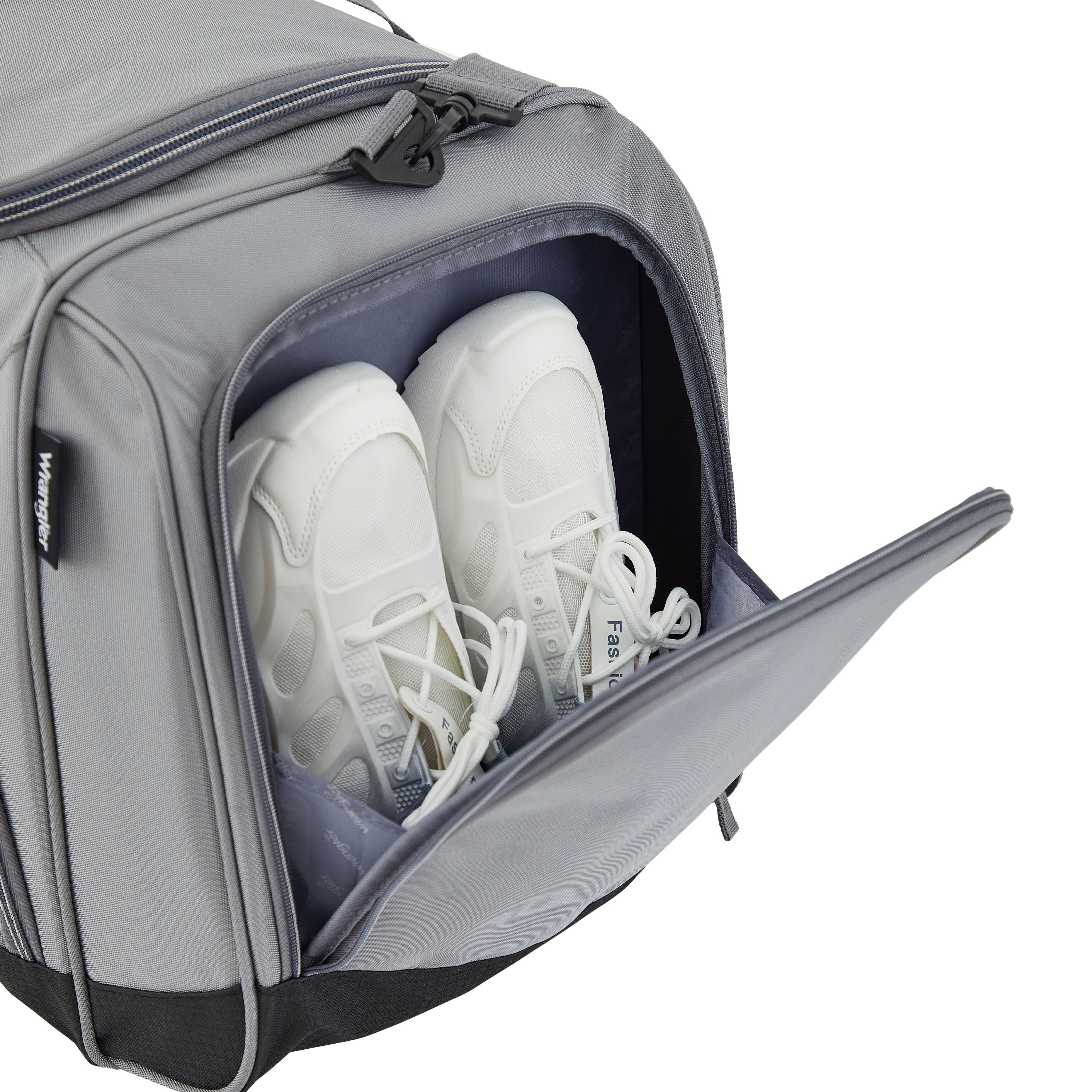 Wrangler 28" Travel Duffel W/ Side Wet Pocket For Travel - Sharkskin Gray