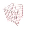 thumbnail image 1 of Cesta de almacenamiento de hierro, práctico organizador de escritorio para baño, dormitorio y oficina. Rosa, 1 of 9
