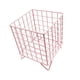 thumbnail image 1 of Organizador de escritorio, cesta de almacenamiento de hierro, cómoda y compacta caja de almacenamiento de papelería. Rosa, 1 of 9