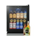 thumbnail image 2 of Yeego 65 Can Beverage Refrigerator, Freestanding Mini Beverage Cooler with Glass Door and Adjustable Removable Shelves for Drinks,1.62 Cu.ft., 2 of 9