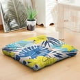 thumbnail image 4 of Hawaiian Floral Floor Cushion&nbsp;– 22x22 Inch Large Pillow, Dutch Velvet, Colorful Exotic Blooms (Tropical Paradise Decor), 4 of 7