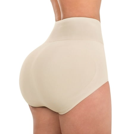 

Butt Lifter Enhancer Seamless High Waist Panty Women Girdle Fajas Levanta Cola Moldeadoras Colombianas 623N Beige by Fiorella Shapewear