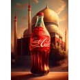 thumbnail image 3 of Maravilloso mundo en arte abstracto Coca Cola Color Coca Cola Árbol Mundo Paisaje Impresión de alta definición Juego de pintor de lienzo, 3 of 5