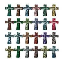 24 Pcs Magnetic Cross Bookmarks Decoration, Cross Shaped Leather Bookmark Paper Book Reading Locator Page Reading Gift
