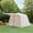 Beige-3 Person Tent-Canopy, variant on Inflatable Camping Tent with Window & Pump & Stove Jack, Glamping Tents 4 Seasons Waterproof Windproof, Easy Setup Oxford Blow Up Tent for Outdoor