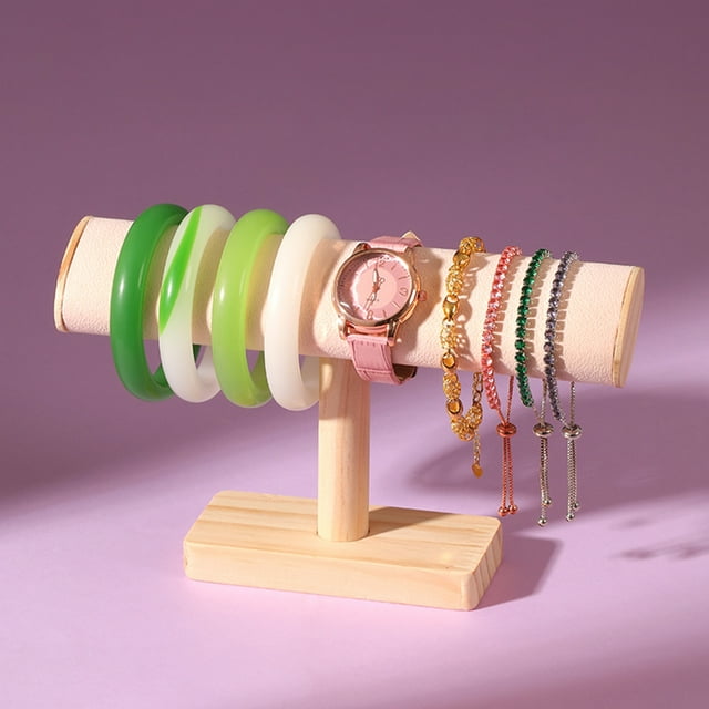 mmirethe Jewelry Display Rack | Showcase Bracelet Collection Durable And Eco-friendly Bracelet Display Wood Display Stand Black 1Set