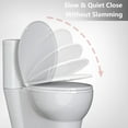 thumbnail image 5 of M optimized Toilet Seat, Plastic Toilet Seat With Soft Close, Never Loosen, Easy Clean, 17inch / 19inch Round Toilet Seat, Elongated Toilet Seat, 5 of 6