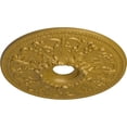 thumbnail image 3 of Ekena Millwork 23 7/8"OD x 4"ID x 2 1/8"P Ashley Ceiling Medallion (Fits Canopies up to 4 3/4"), Hand-Painted Pharaohs Gold, 3 of 6