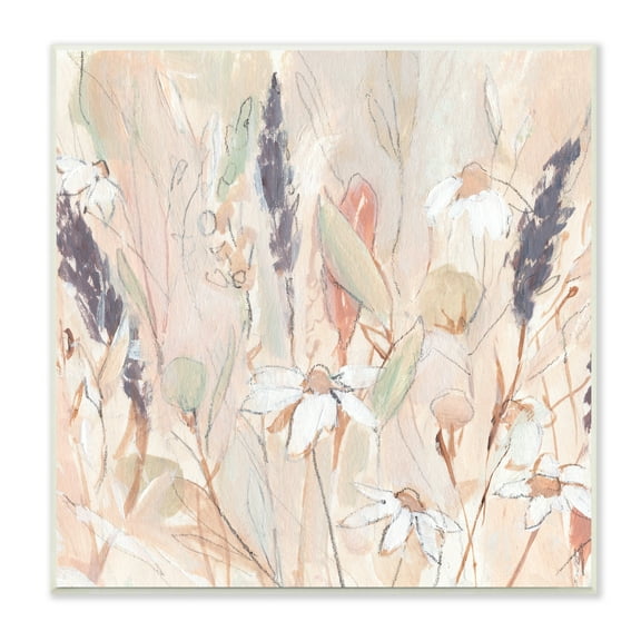 Stupell Industries Blooming Wildflowers Pampas Grass Abstract Meadow Foliage Painting Unframed Art Print Wall Art, Design by Annie Warren