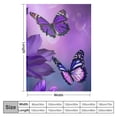 thumbnail image 4 of ARISTURING Flower Butterfly Purple Flannel Blanket Gifts for All Seasons Throw Blanket 50x60in, 4 of 6