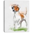 thumbnail image 2 of Chien Drôle Marchant sur l'Herbe - Impression sur Toile, 2 of 3