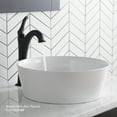 thumbnail image 3 of KRAUS Viva Round White Porcelain Ceramic Vessel Bathroom Sink with Pop-Up Drain, 15 3/4 in. D x 5 3/8 in. H, 3 of 16