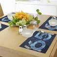 thumbnail image 4 of Ambesonne Modern Place Mats Set of 4, Numbers, Standard Size, Dark Blue Pale Blue, 4 of 6