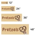 thumbnail image 3 of Pretzels Vinyl Decal 24 Inch x 9 Inch Weatherproof Heavy-Duty Adhesive Backing | Freshly Baked Snacks, Food Stalls, Delicious Treats | Made in USA, 3 of 6