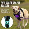 thumbnail image 4 of BARKBAY No Pull Dog Harness for Large Dogs with 2 Metal Leash Clips Reflective and Easy Control Handle for Walking Training Running Purple,XL, 4 of 9