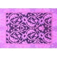 thumbnail image 1 of Ahgly Company Indoor Rectangle Abstract Purple Modern Area Rugs, 4' x 6', 1 of 4