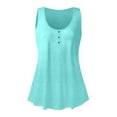 thumbnail image 6 of HAPIMO Women's Trendy Loose Cotton Lined Tank Tops Button Clearance for Teen Girls Solid Color Summer Tees Sleeveless Round Neck Shirts Casual Relaxed Workout Blouses Light Blue L, 6 of 7