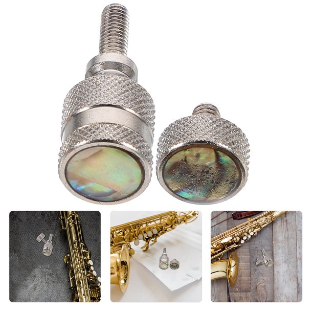 UPOUART 1Jgo Tornillo Reemplazo De Cuello Para Saxófono Material Metálico Resistente Color Plata