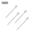 thumbnail image 3 of 200Pcs Eye Pins Jewelry Findings Eye Pins 30mm Iron Eye Pins for Jewelry Making 21 Gauge Dark Gray, 3 of 6