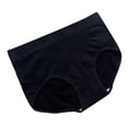 thumbnail image 3 of Bragas de entrepierna de algodón suave ropa interior cálida para útero calzoncillos de tiro medio para mujer señora Negro Yuyangstore Bragas sin costuras de mujer, 3 of 6