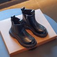 thumbnail image 7 of Eltusu Girls Ankle Boots, Windproof No Slip Casual PU Winter Booties Black Size 11.5 Little Kids, 7 of 7